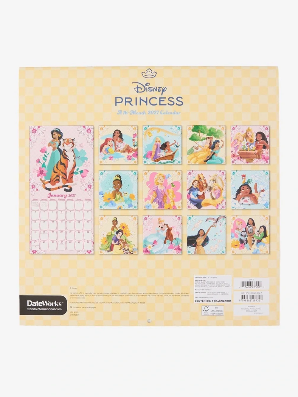 Disney Princess 2027 Wall Calendar